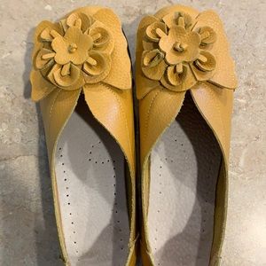 Yellow flower/butterfly women’s shoes